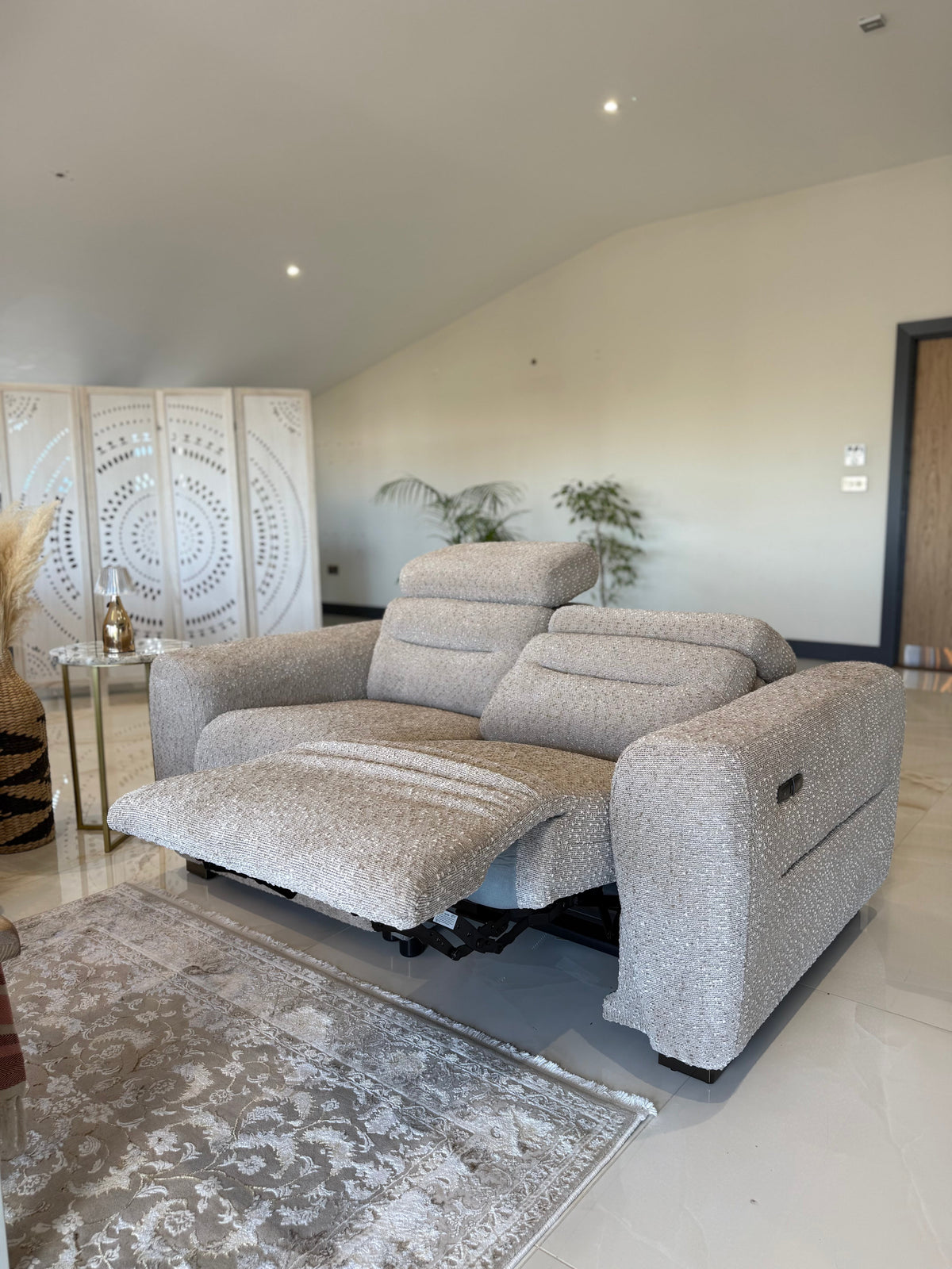 Tokyo Electric Recliner 2 Seater Beige