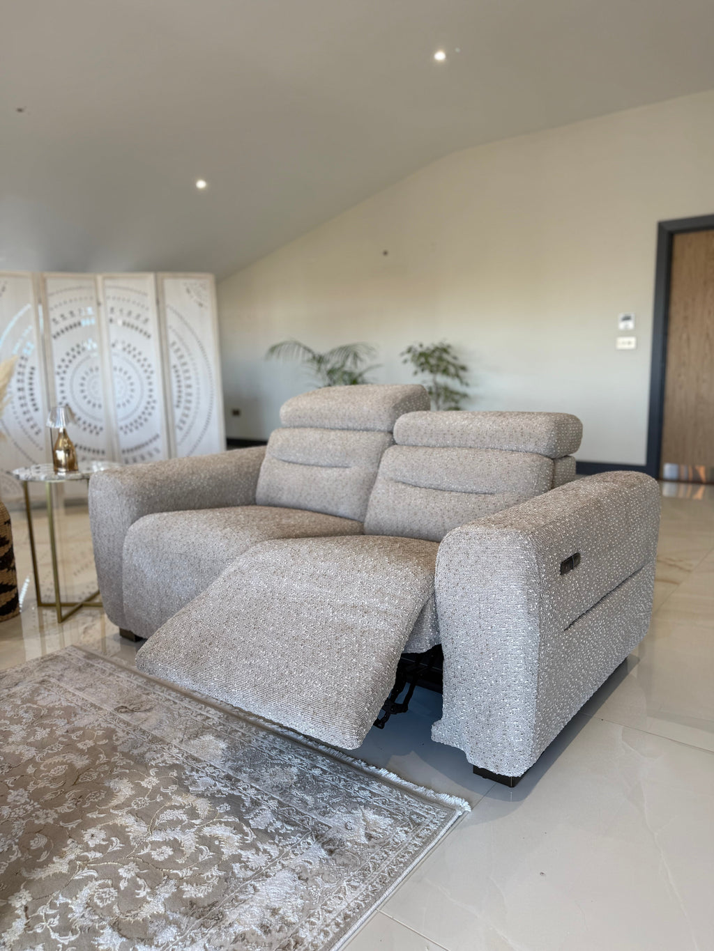 Tokyo Electric Recliner 2 Seater Beige