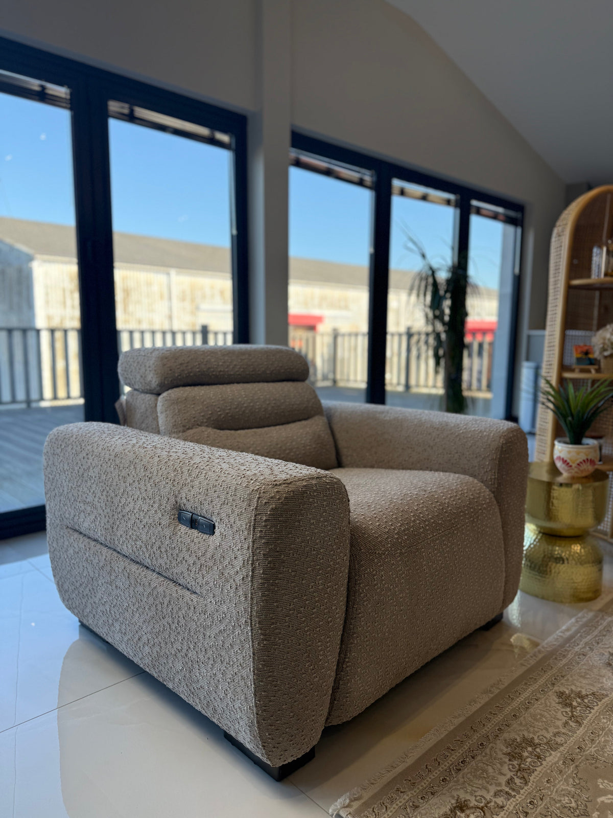 Tokyo Electric Recliner Armchair Beige