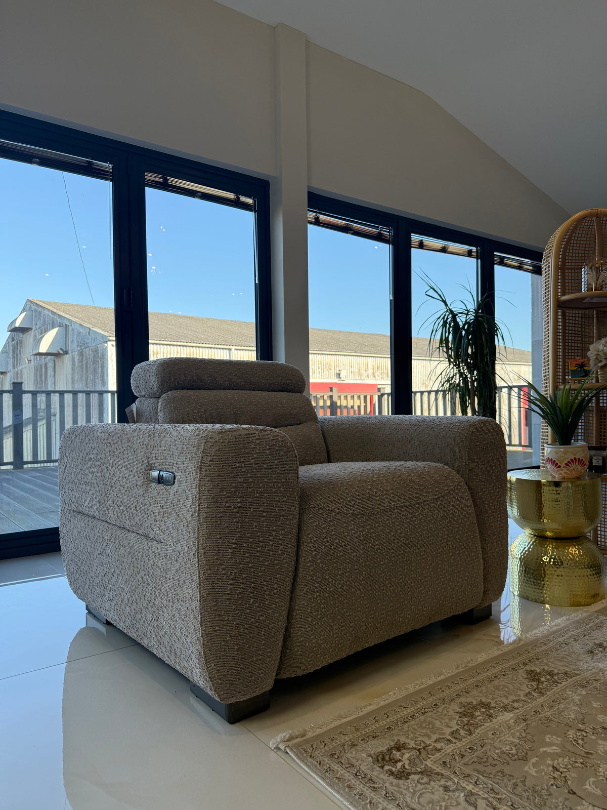 Tokyo Electric Recliner Armchair Beige