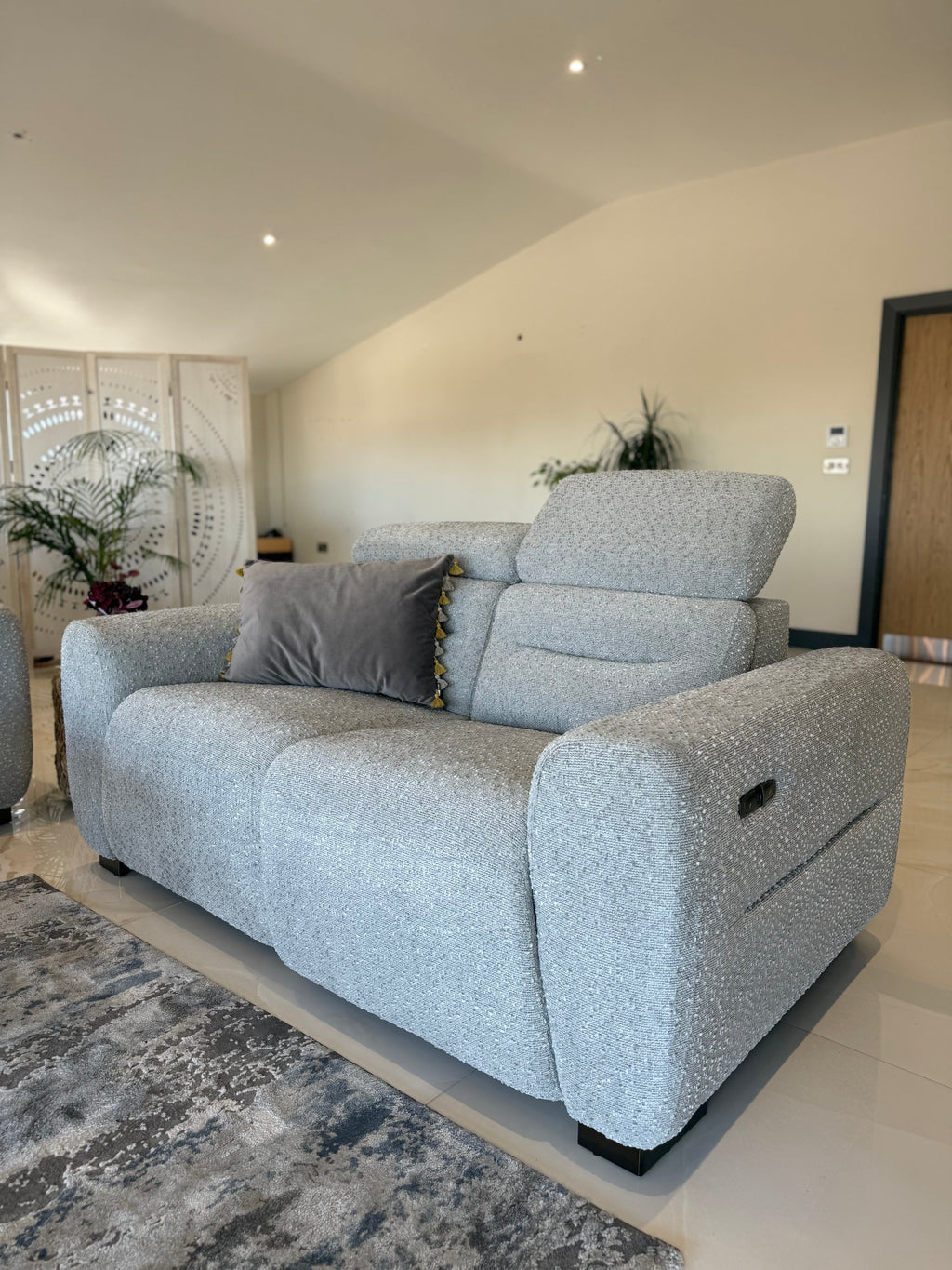 Tokyo Electric Recliner 2 Seater Grey