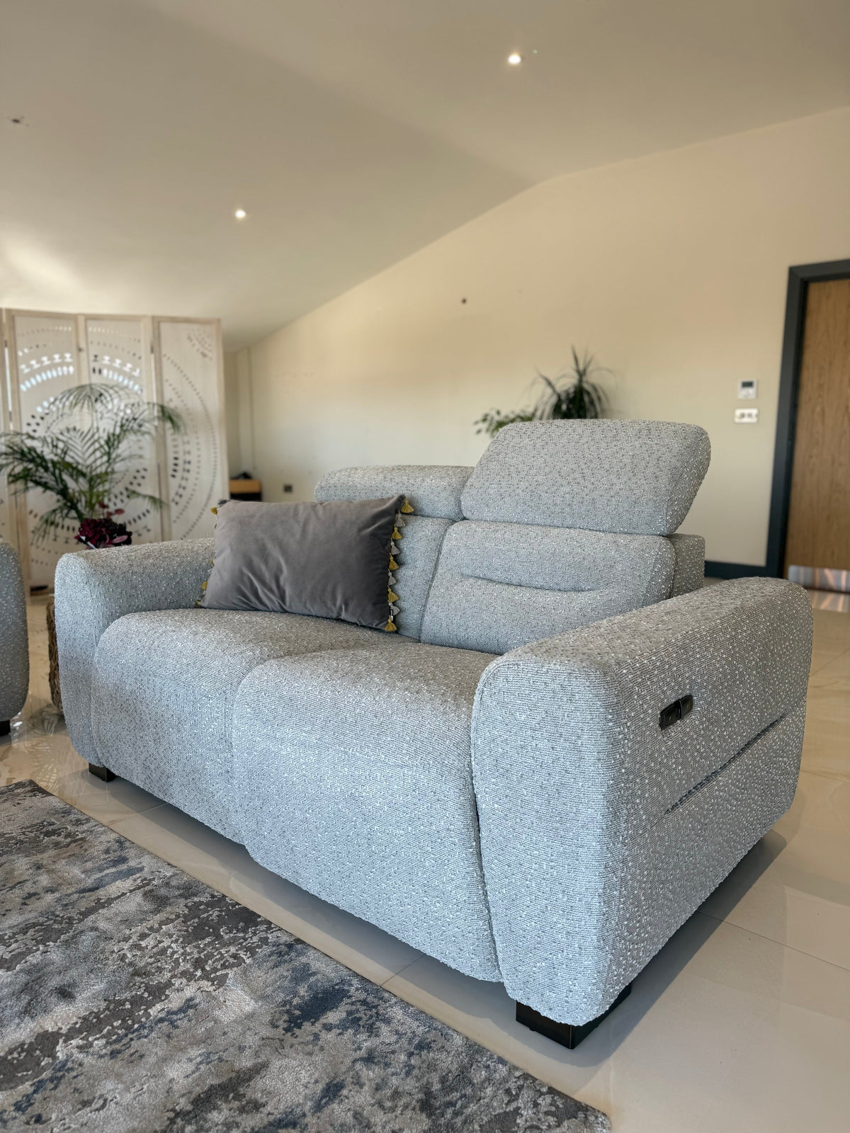 Tokyo Electric Recliner 2 Seater Grey
