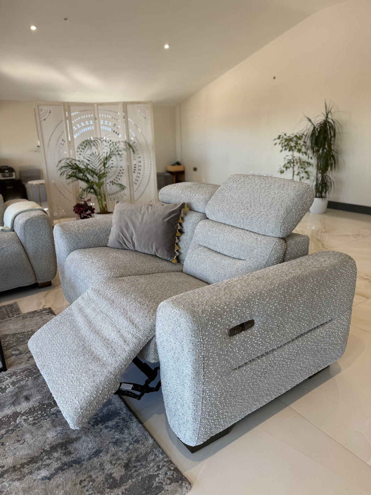 Tokyo Electric Recliner 2 Seater Grey