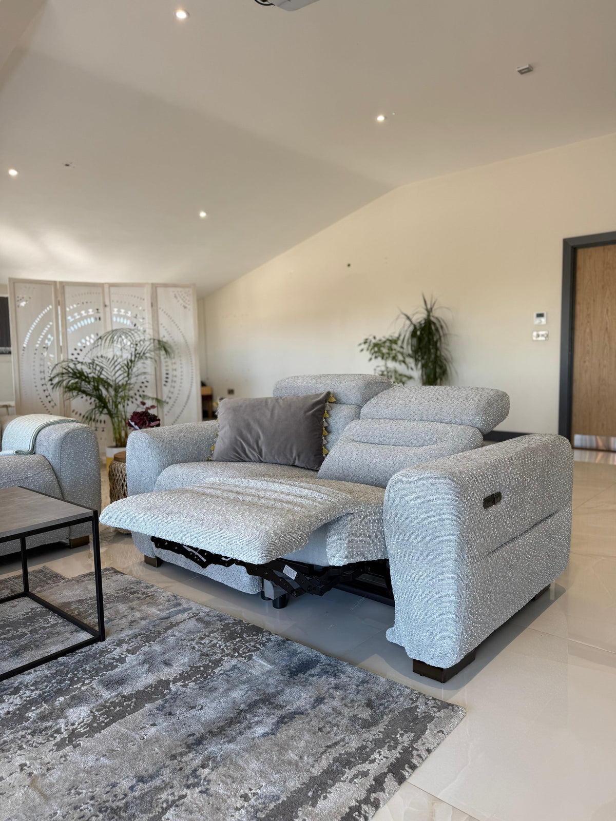 Tokyo Electric Recliner 2 Seater Grey