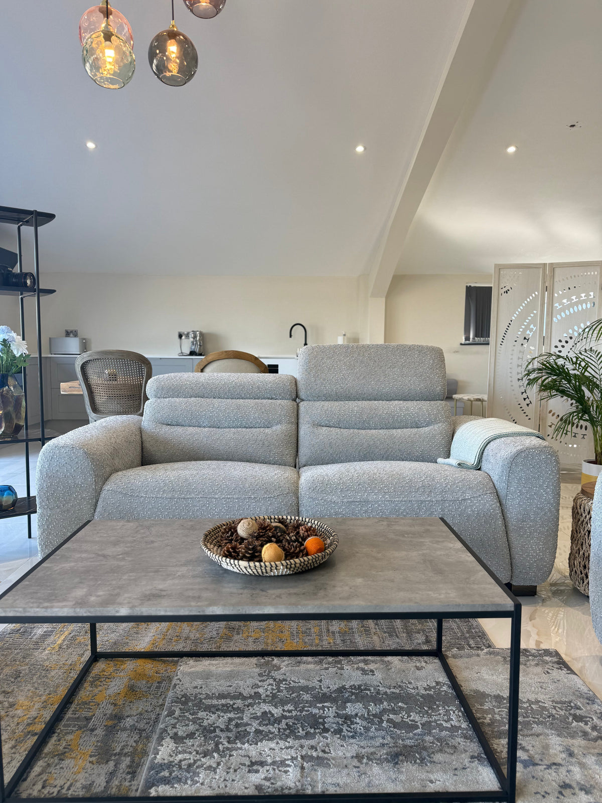 Tokyo Electric Recliner 3 Seater Grey