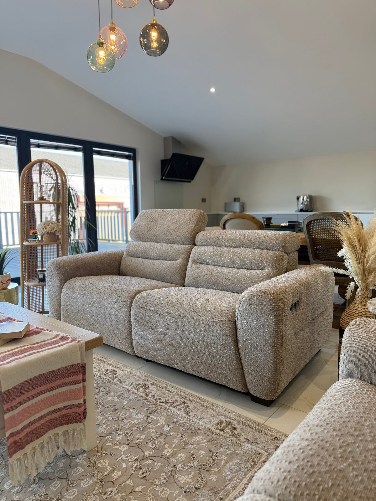 Tokyo Electric Recliner 3 Seater Beige
