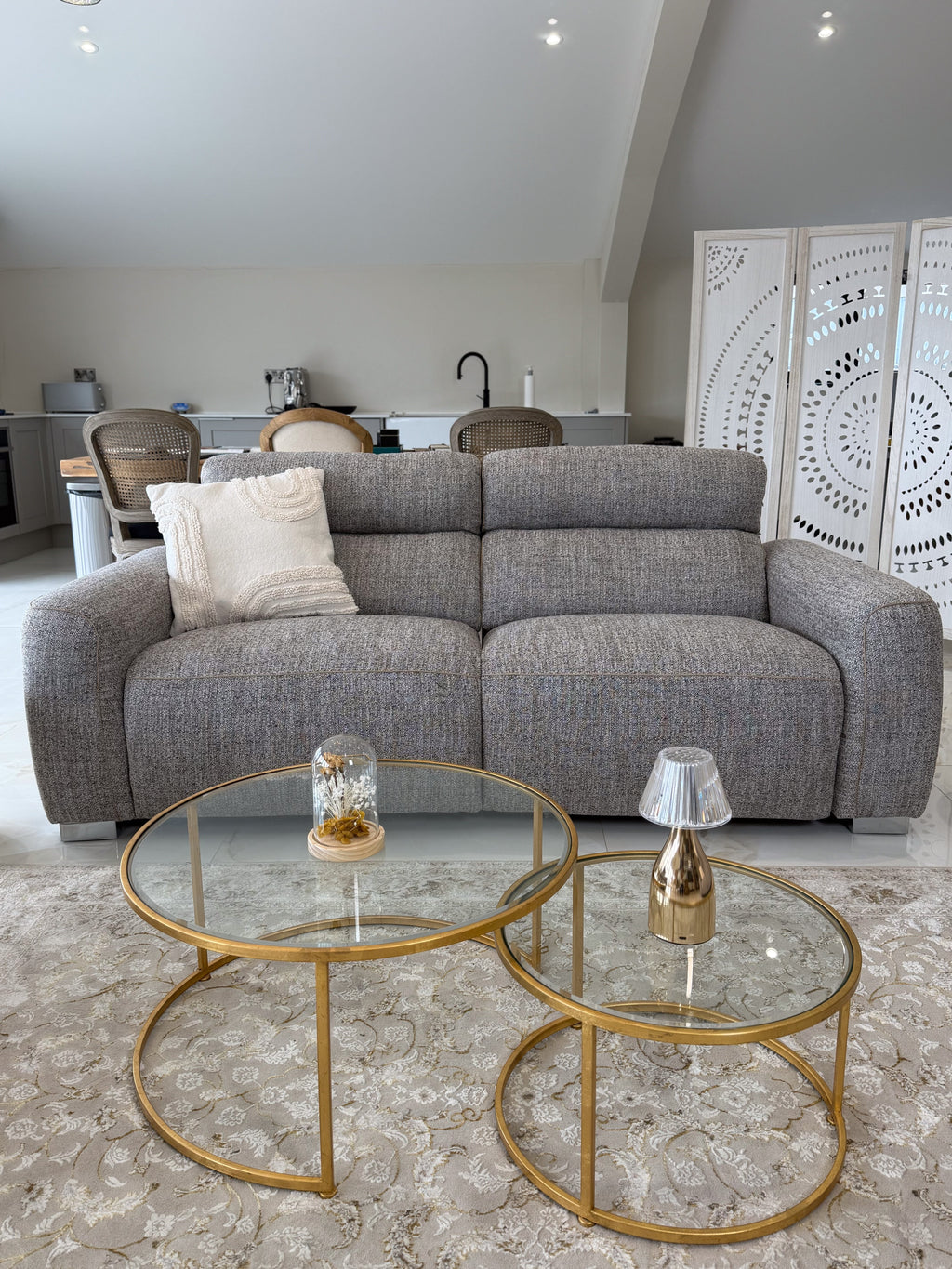 Toronto Electric Recliner 3 Seater Beige