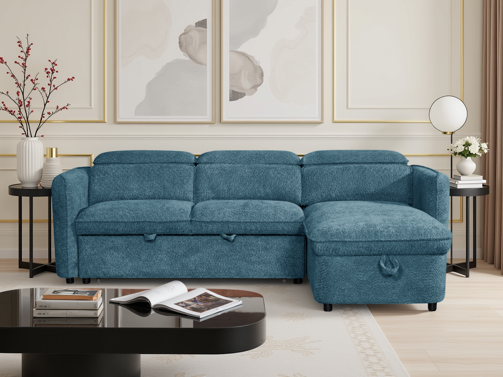 Capri Sofabed Universal Corner Blue