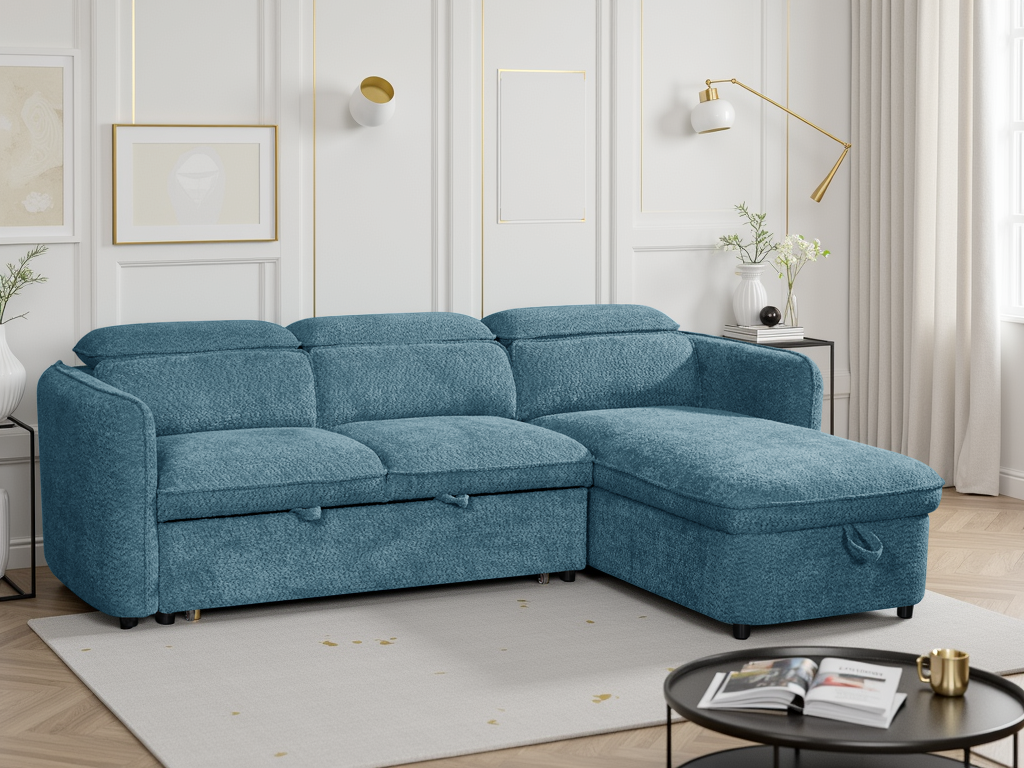 Capri Sofabed Universal Corner Blue