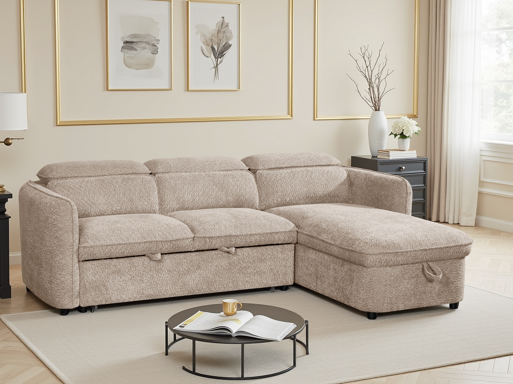Capri Sofabed Universal Corner Beige