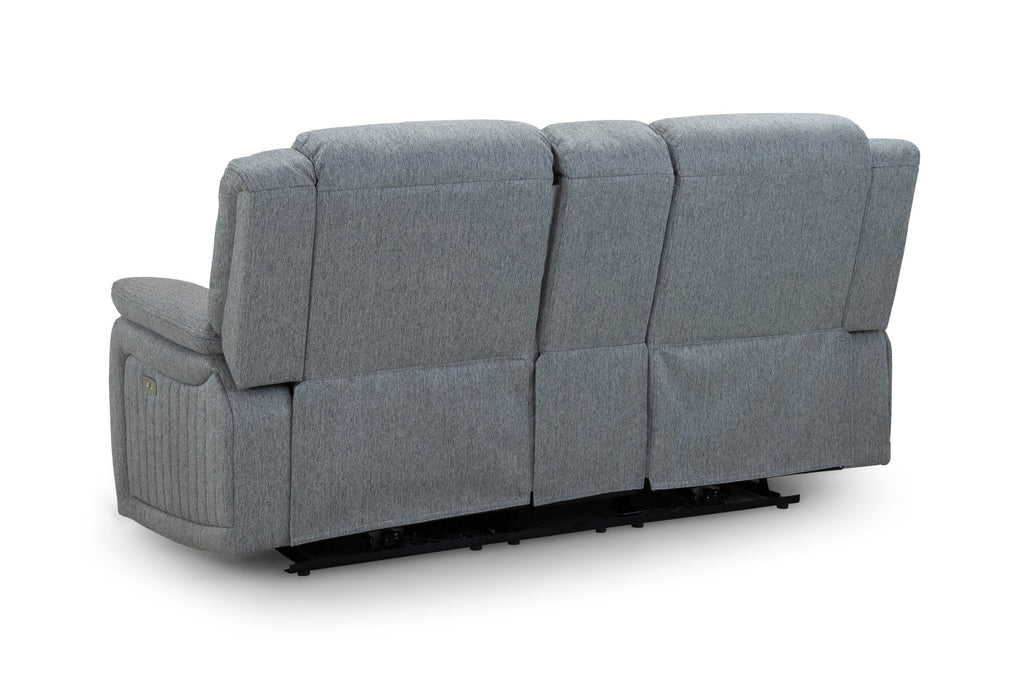 Linden Electric Recliner Sofa Grey 2 Seater from the back
