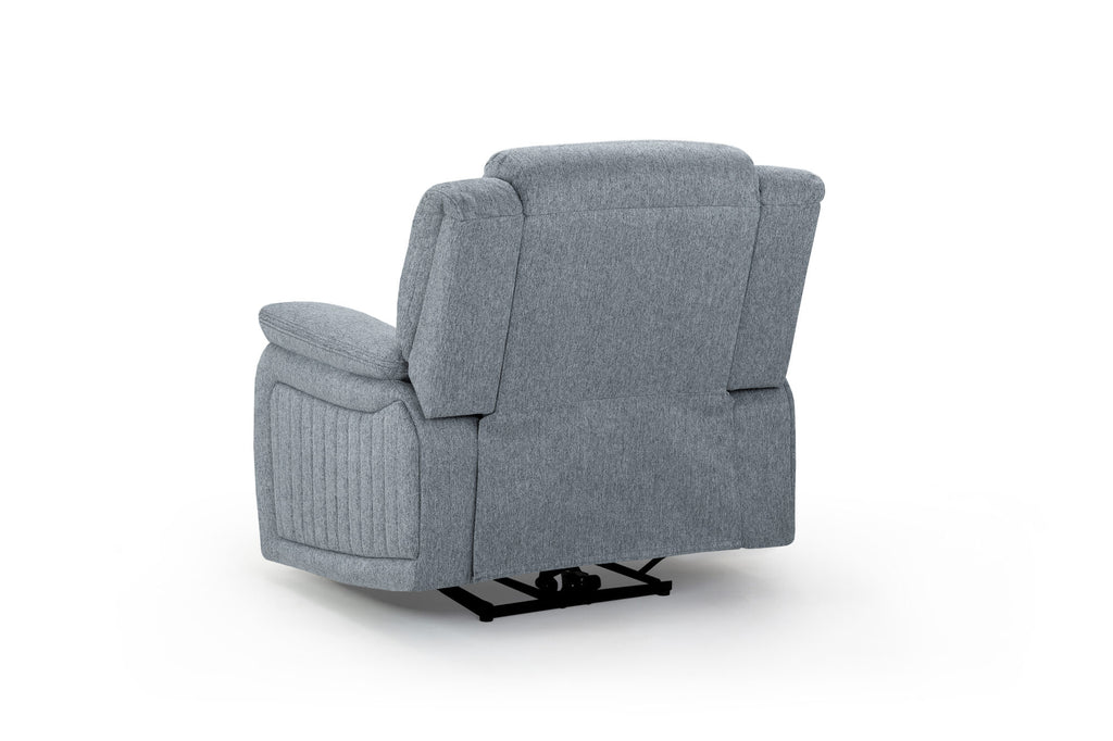 Linden Electric Recliner Sofa Grey Armchair from the back