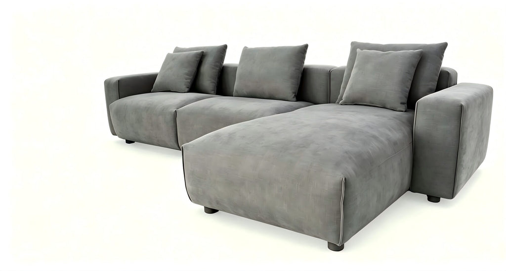 Malibu Sofa Universal Corner from the side, Grey