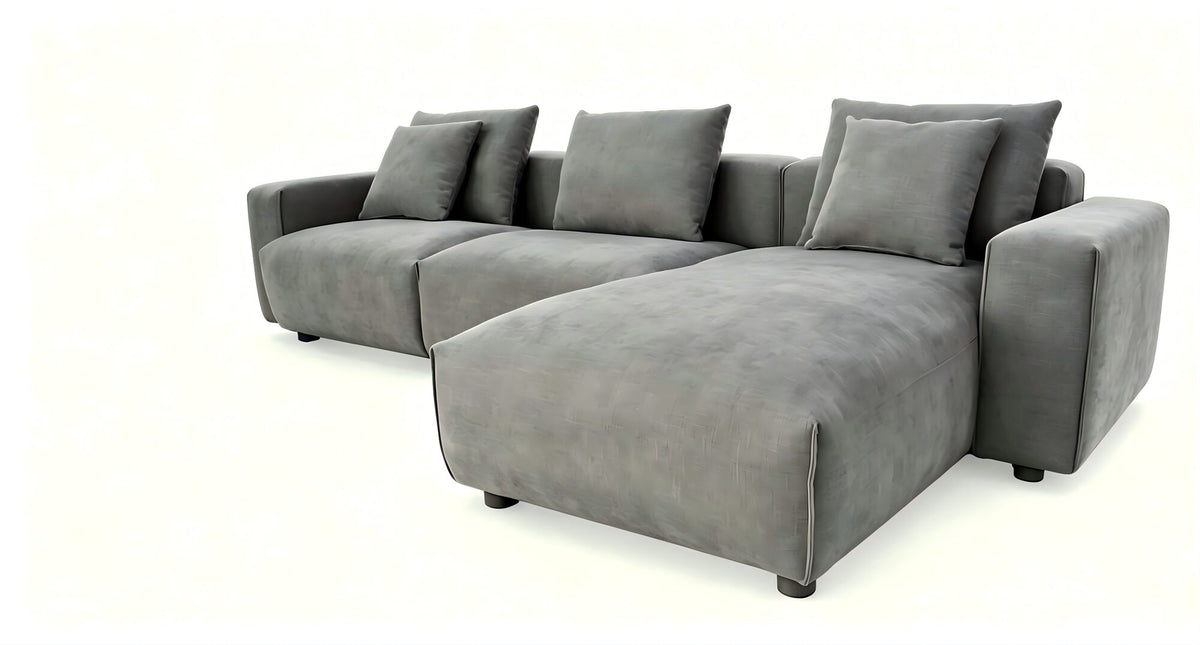 Malibu Sofa Universal Corner from the side, Grey