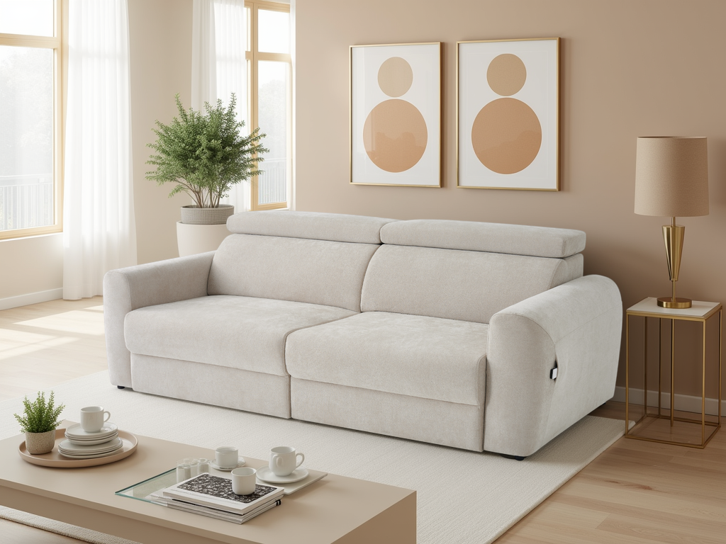 Dakota Electric Sofabed 3 Seater Beige