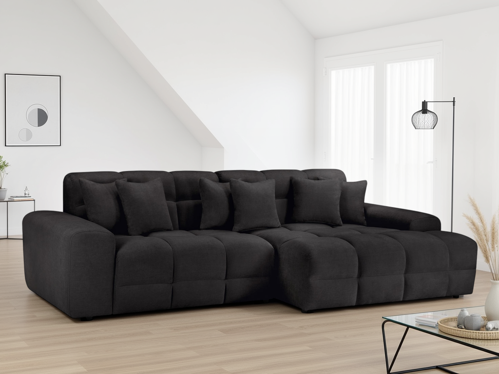 Jacob Sofa Right Hand Facing Corner Black