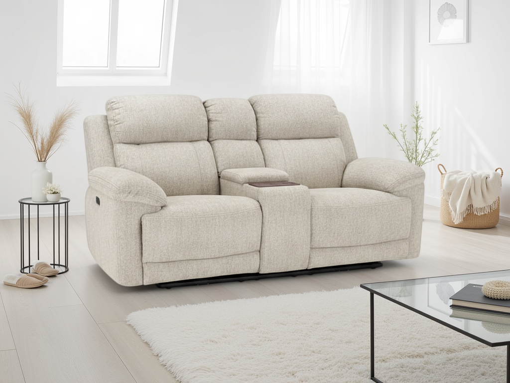 Owen Electric Recliner Sofa 2 Seater Beige