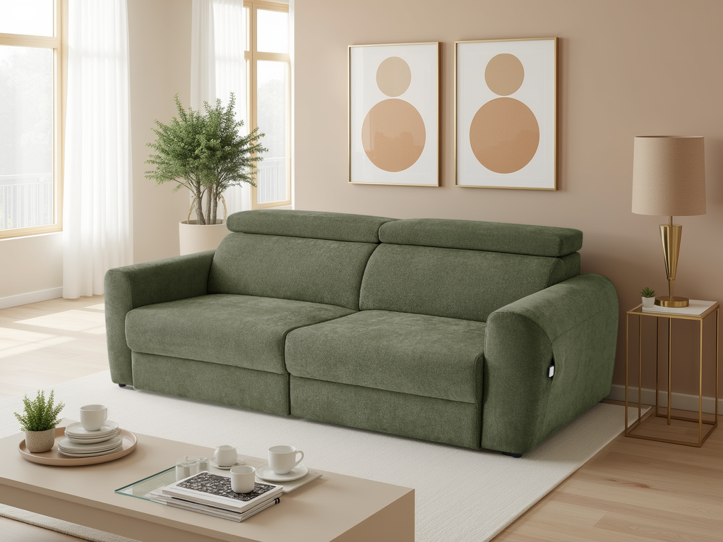 Dakota Electric Sofabed 3 Seater Green