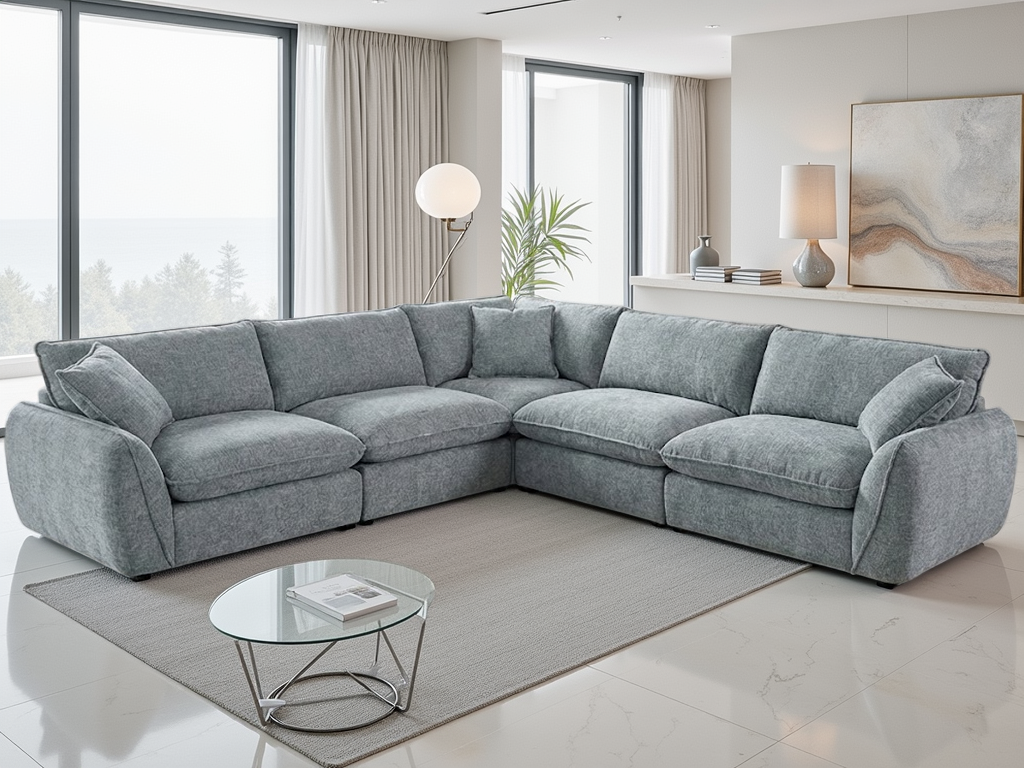 Berlin Sofa Large Corner Grey